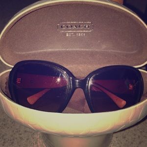 Beautiful brown coach sunglasses! With coach case!